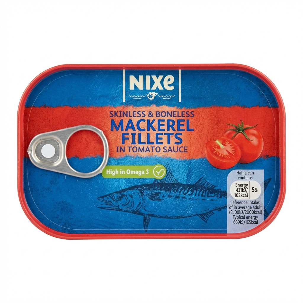 Nixe Mackerel Fillets in Tomato Sauce 125g
