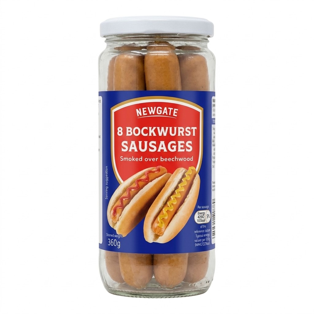 Newgate 8 Bockwurst Sausages 360g