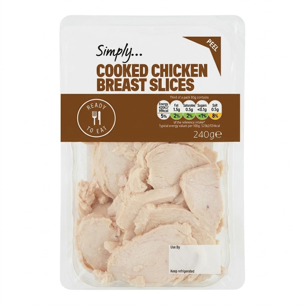 Simply Cooked Chicken Breast Slices 240g