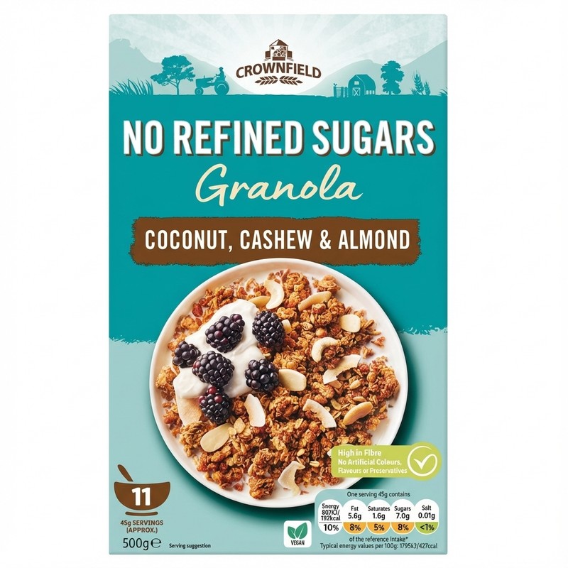 Crownfield Granola Coconut, Cashew & Almond 500g