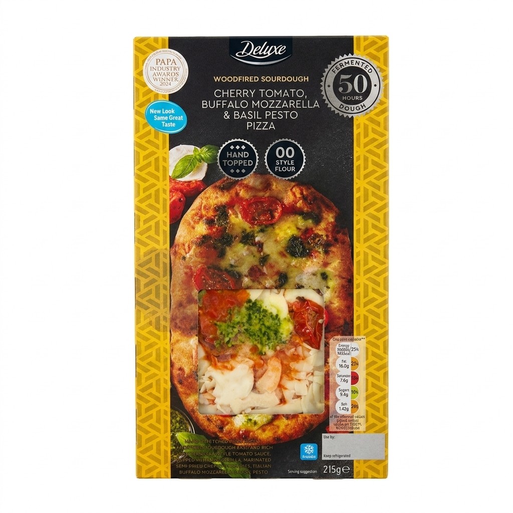 Deluxe Cherry Tomato, Buffalo Mozzarella & Basil Pesto Pizza 215g