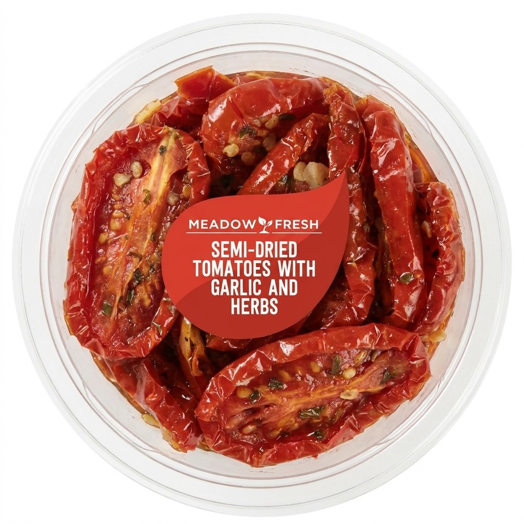 Meadow Fresh Semi-Dried Tomatoes with Garlic and Herbs 150g