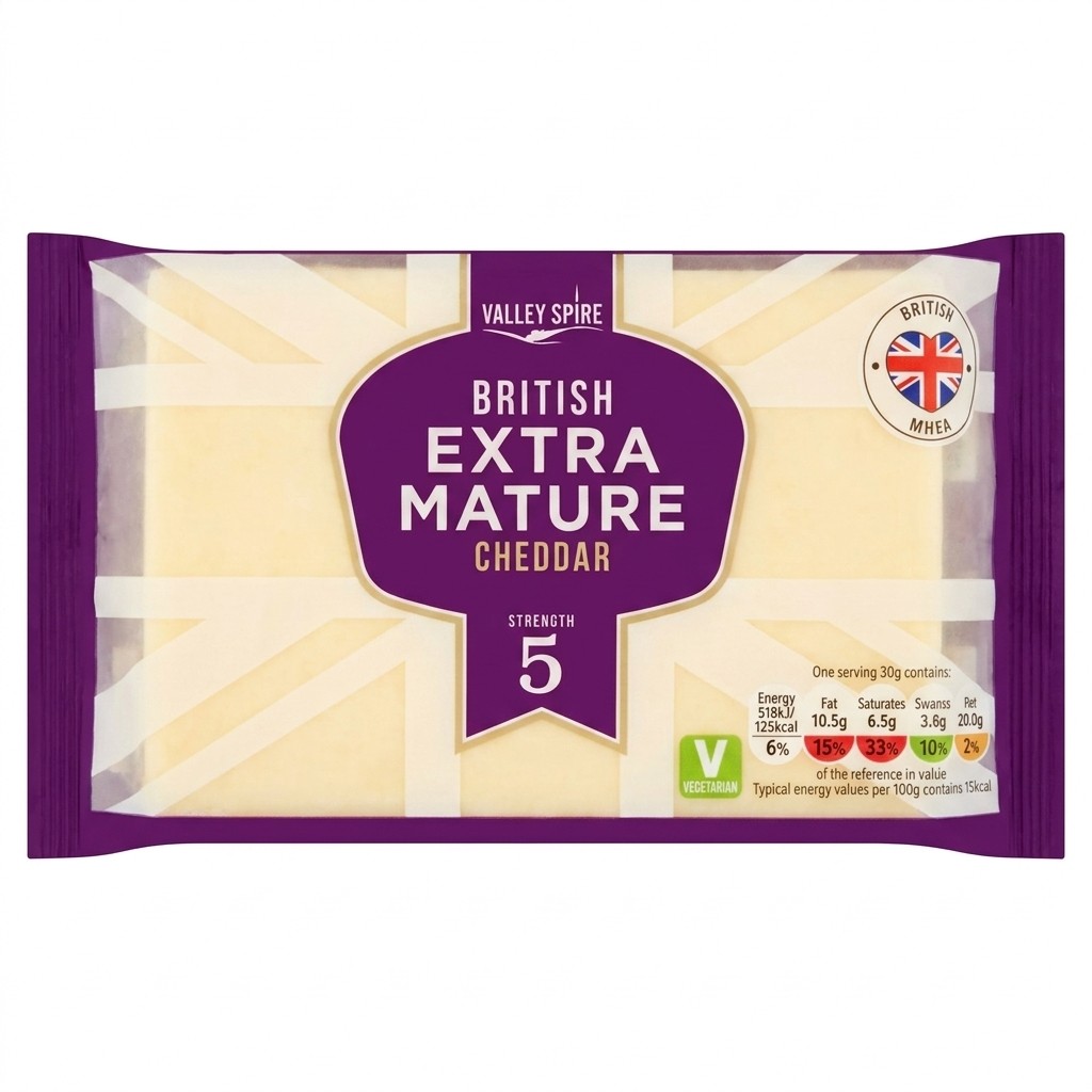 Valley Spire British Extra Mature Cheddar 800g