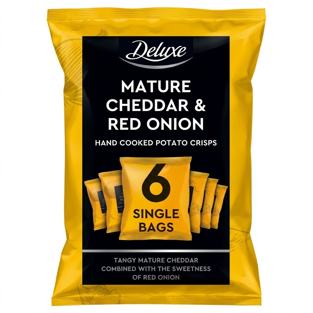 Deluxe Mature Cheddar & Red Onion Crisps 150g
