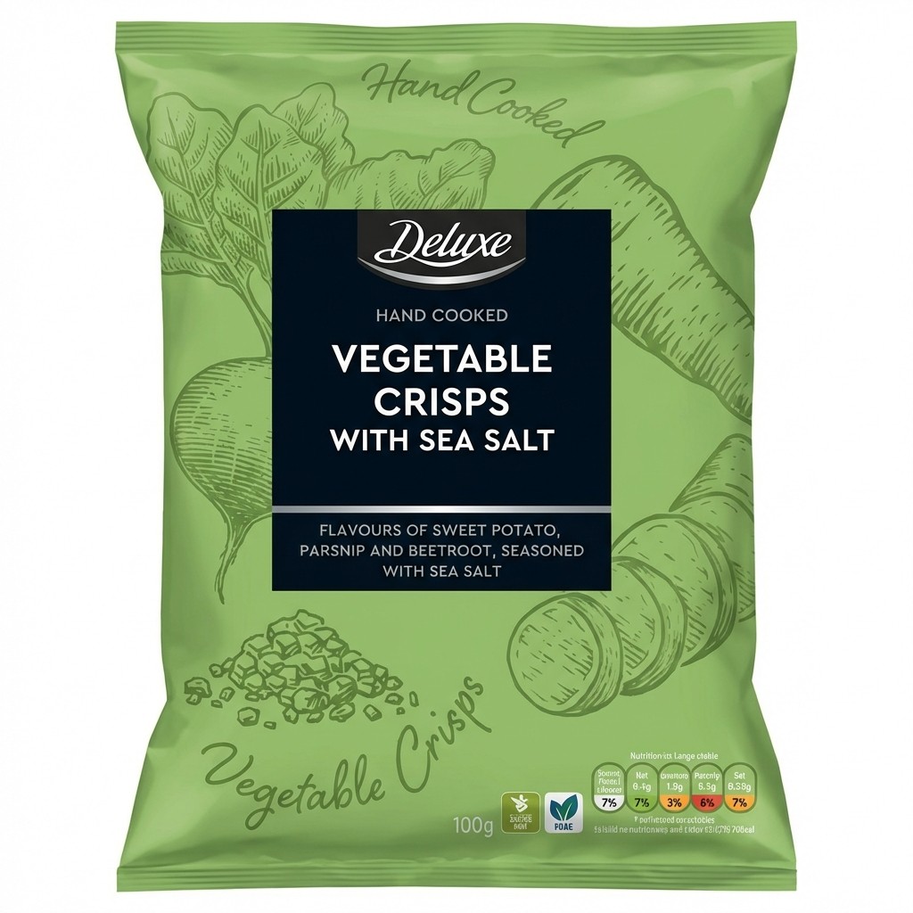 Deluxe Vegetable Crisps with Sea Salt 100g