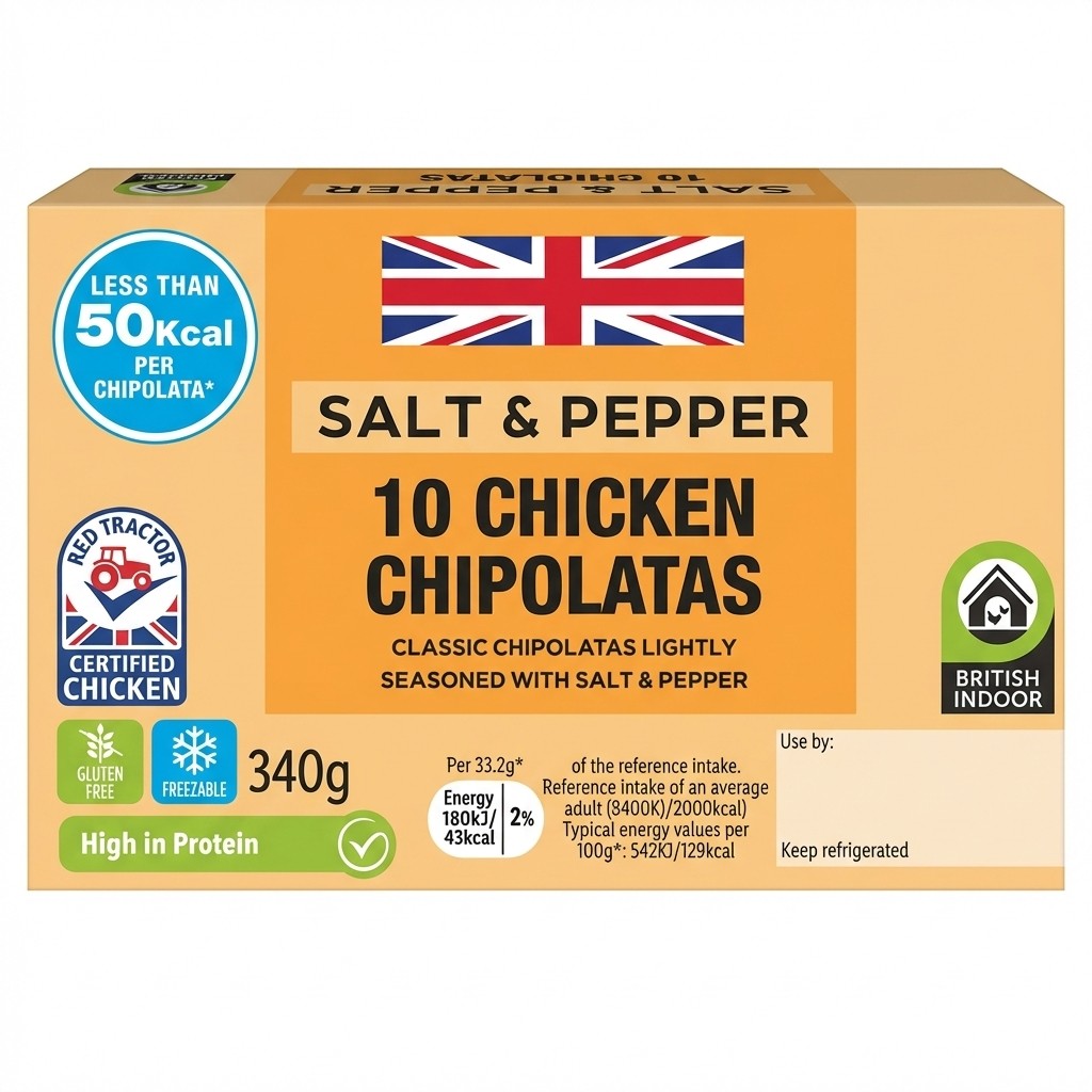 Salt & Pepper 10 Chicken Chipolatas 340g