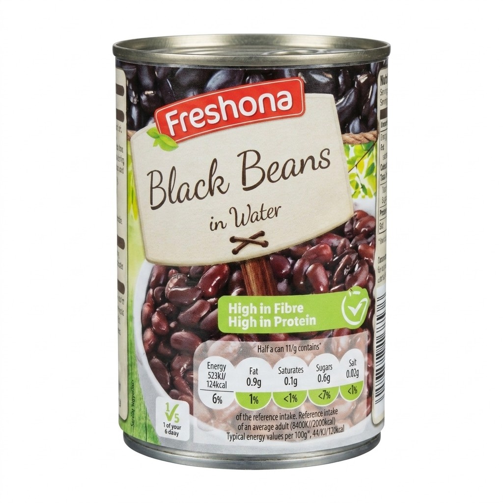 Freshona Black Beans in Water 400g