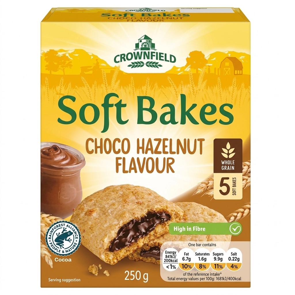 Crownfield Soft Bakes Choco Hazelnut Flavour 250g