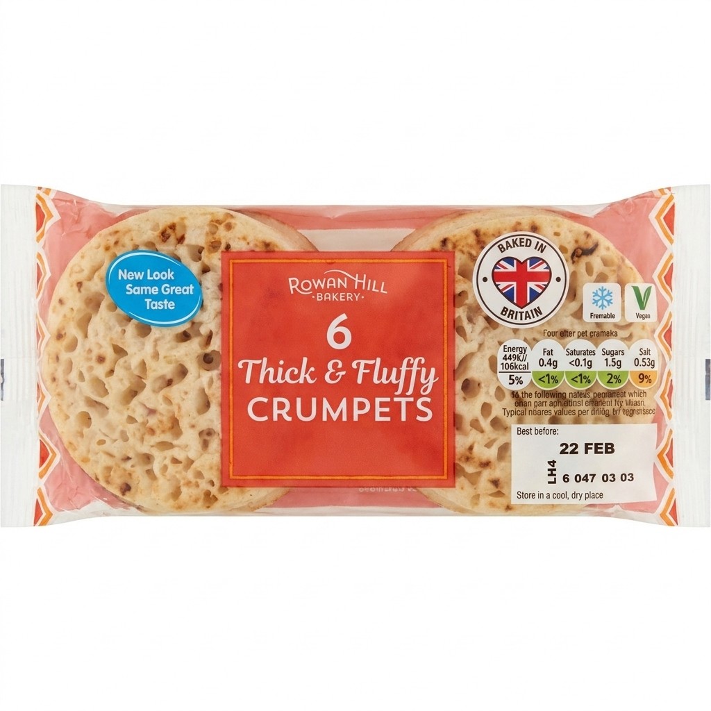 Rowan Hill Bakery 6 Thick & Fluffy Crumpets