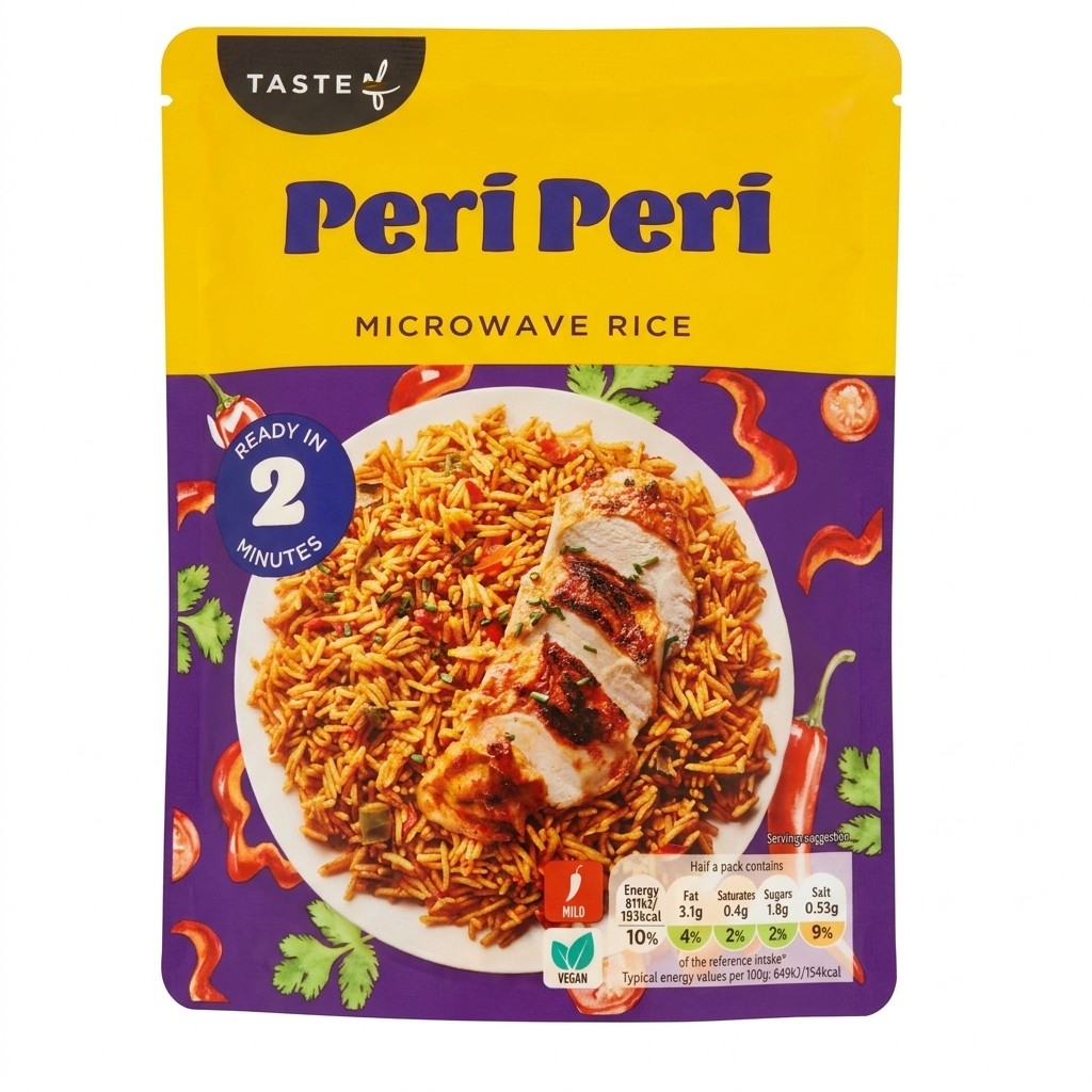 Taste of Peri Peri Microwave Rice 250g