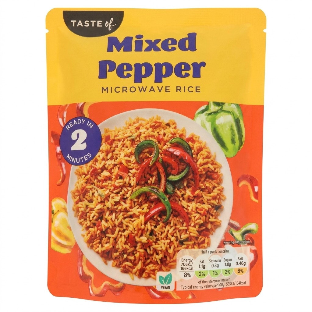 Taste of Mixed Pepper Microwave Rice 250g