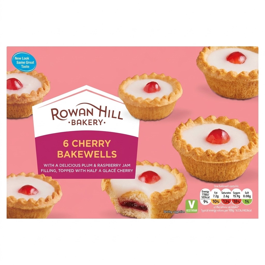Rowan Hill Bakery 6 Cherry Bakewells 282g