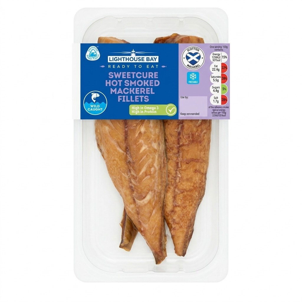 Lighthouse Bay Sweetcure Hot Smoked Mackerel Fillets 200g