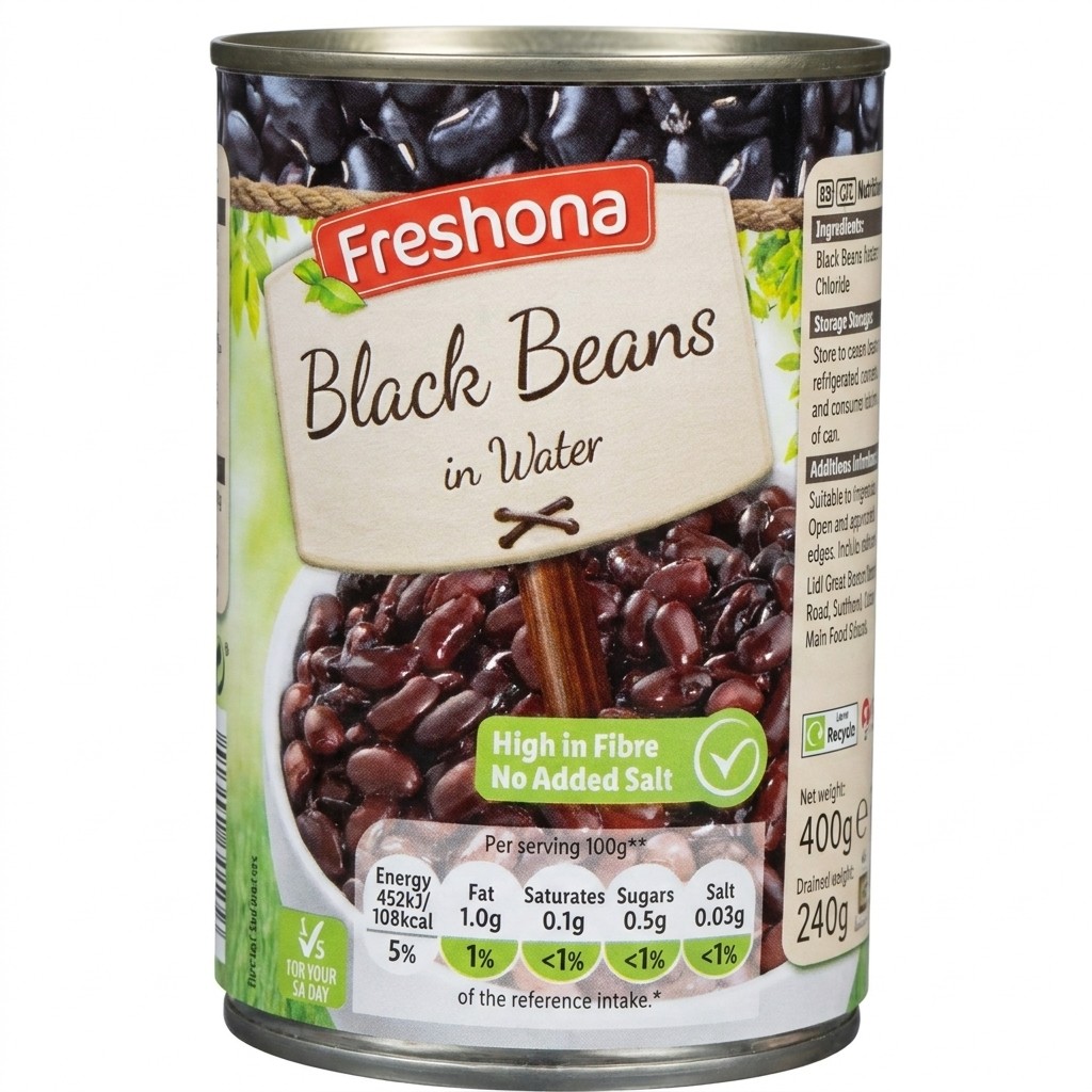 Freshona Black Beans in Water 400g
