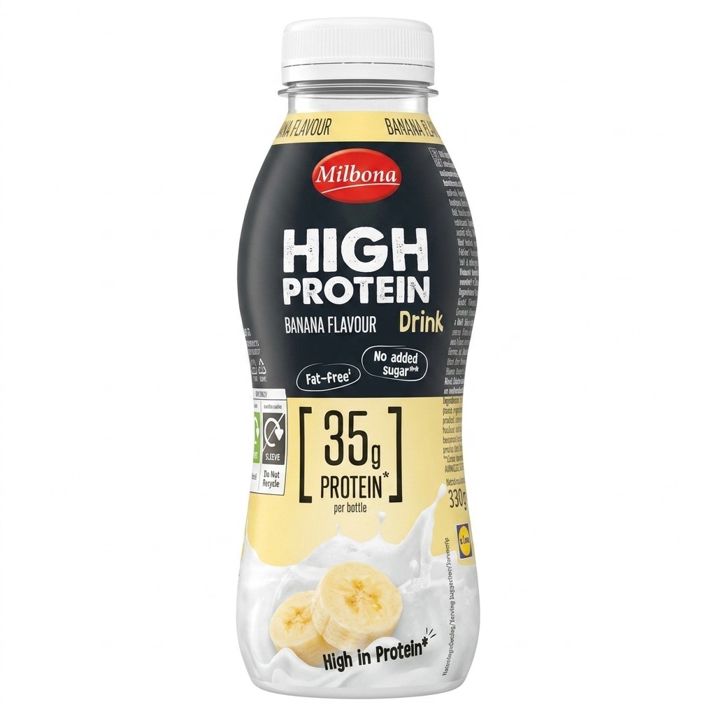 Milbona High Protein Banana Flavour Drink 350g