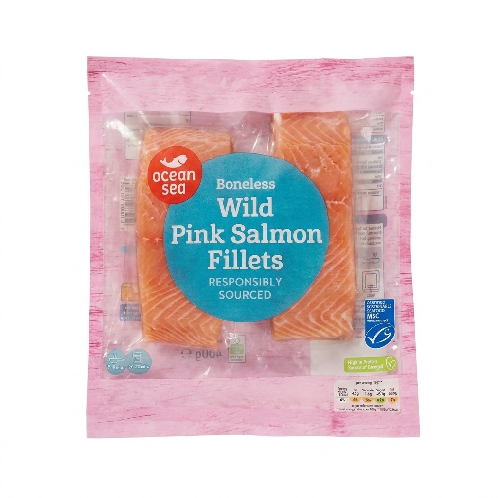 Ocean Sea Boneless Wild Pink Salmon Fillets 400g