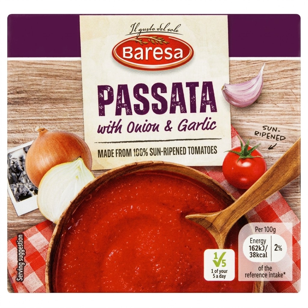 Baresa Passata with Onion & Garlic 500g