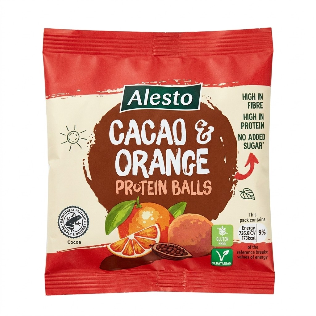 Alesto Cacao & Orange Protein Balls 45g