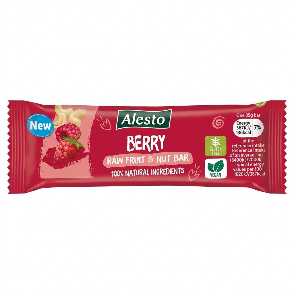 Alesto Berry Raw Fruit & Nut Bar 35g