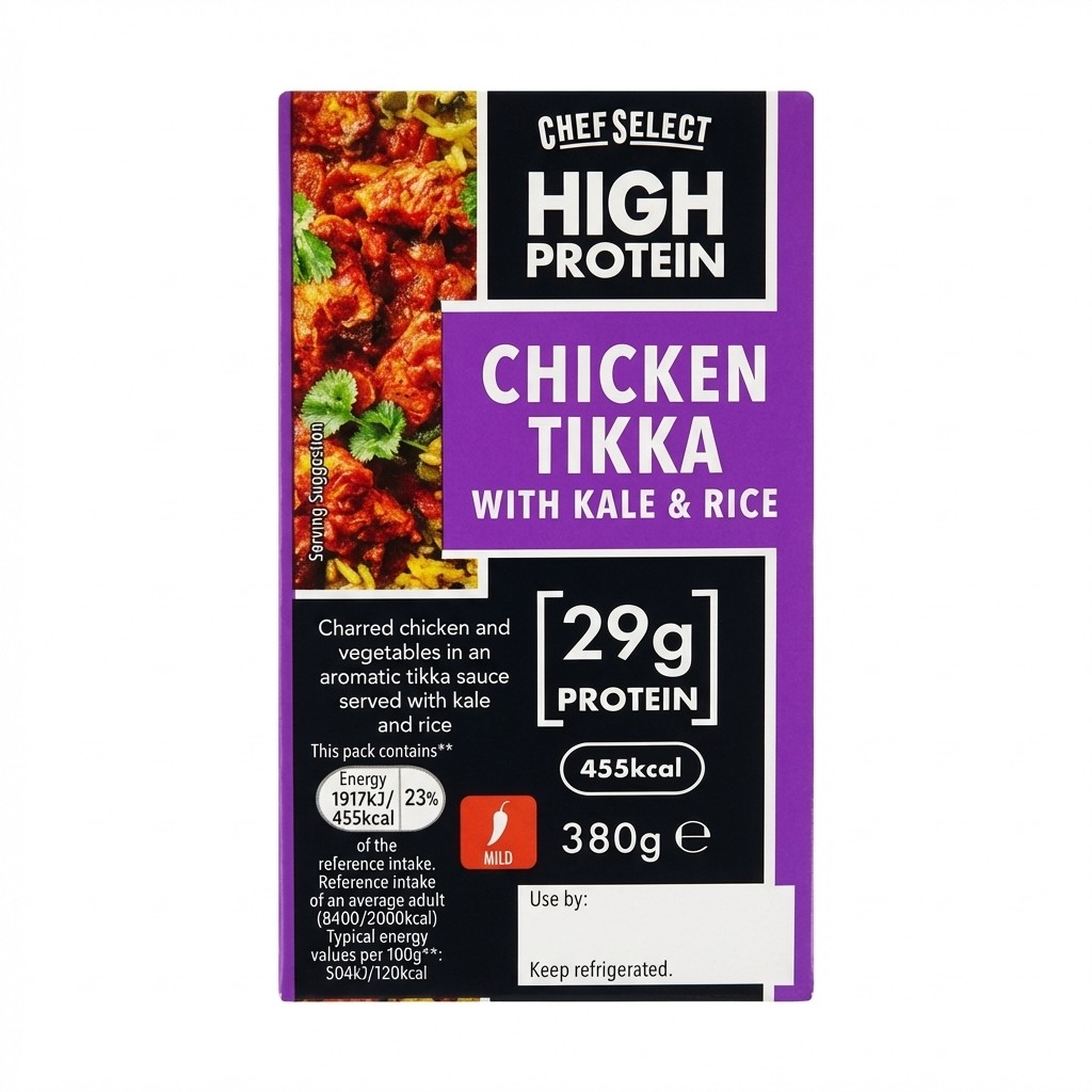 Chef Select Chicken Tikka with Kale & Rice 380g