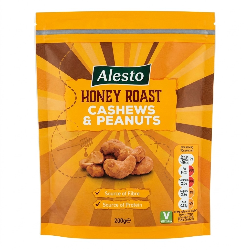 Alesto Honey Roast Cashews & Peanuts 200g