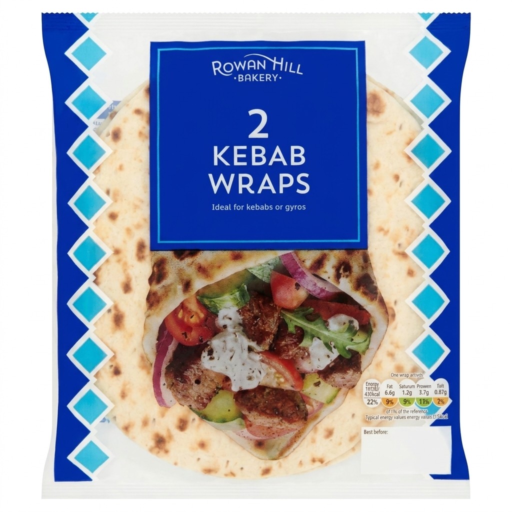 Rowan Hill Bakery 2 Kebab Wraps 330g