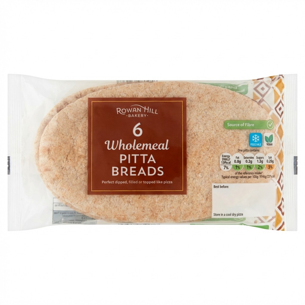 Rowan Hill Bakery Wholemeal Pitta Breads 6pcs