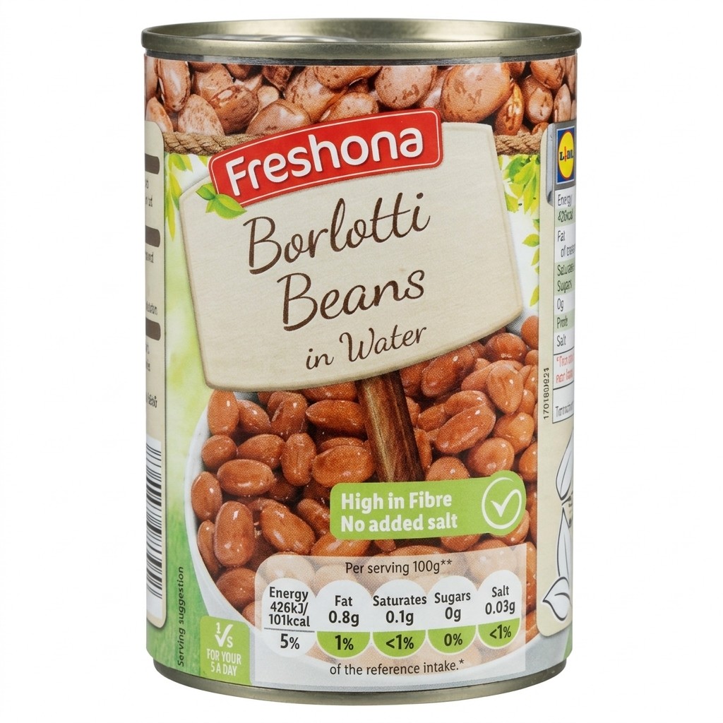Freshona Borlotti Beans in Water 400g