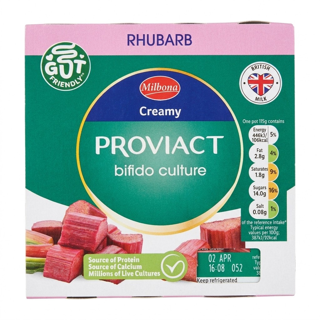 Milbona Proviact Rhubarb Yogurt 460g