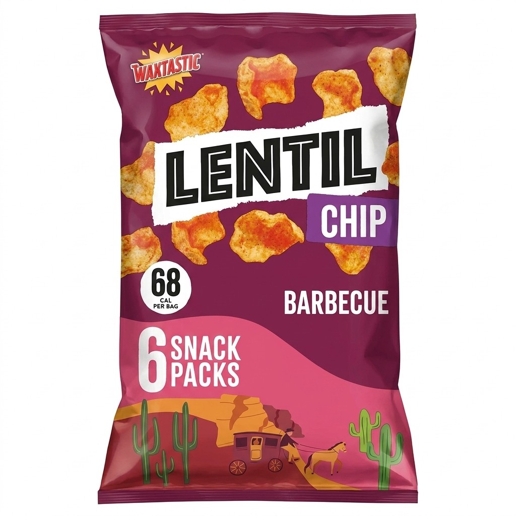 Snacktastic Lentil Chips Barbecue 6x15g