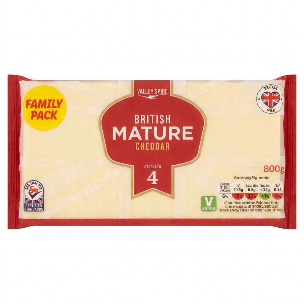 Valley Spire British Mature Cheddar 800g