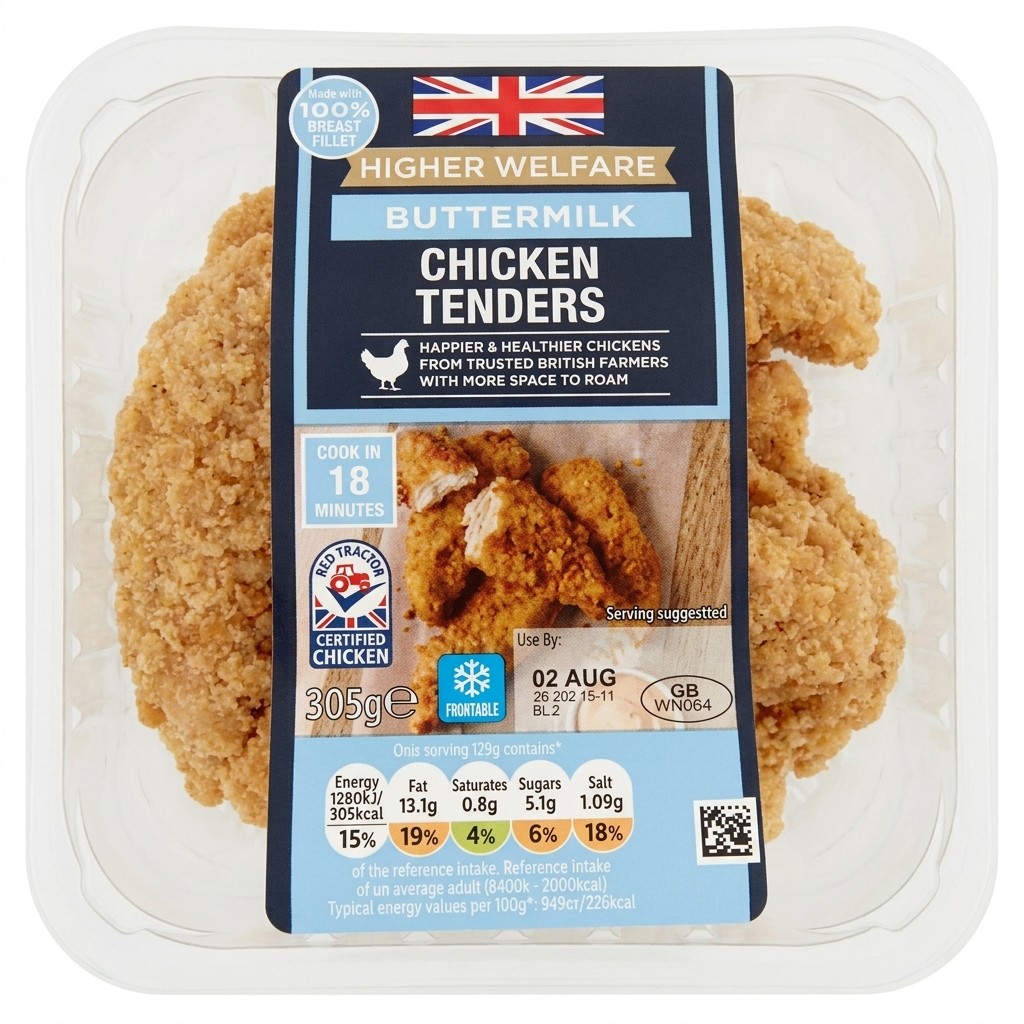 Lidl Higher Welfare Buttermilk Chicken Tenders 305g