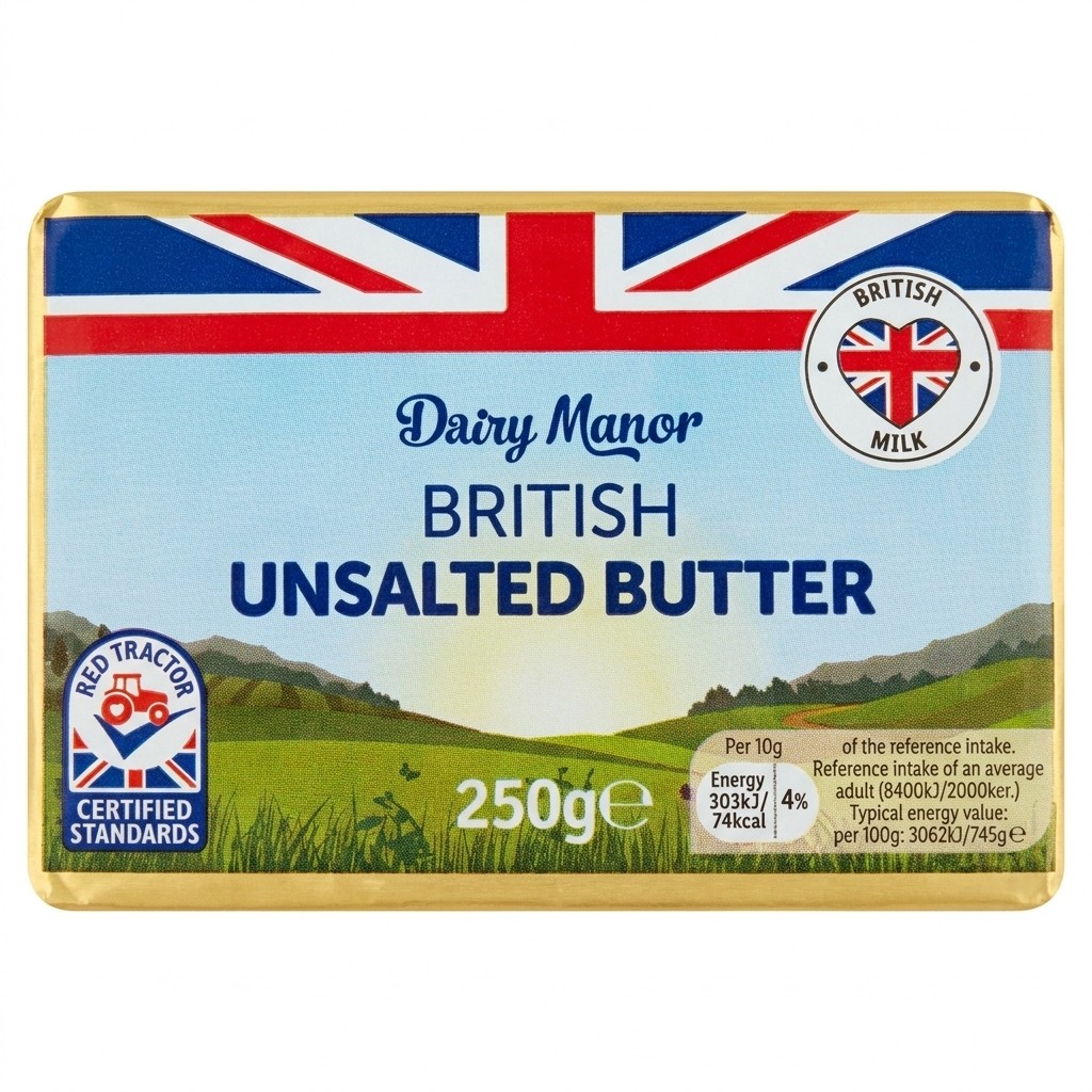 Dairy Manor British Unsalted Butter 250g