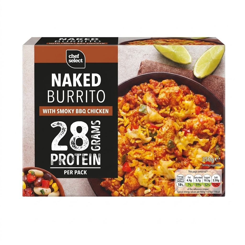 Chef Select Naked Burrito with Smoky BBQ Chicken 350g