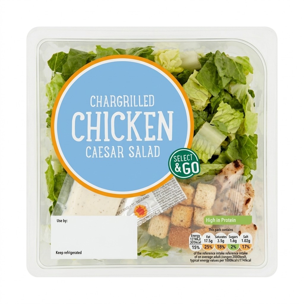 Select & Go Chargrilled Chicken Caesar Salad 175g