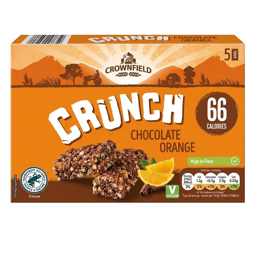 Crownfield Crunch Chocolate Orange 95g