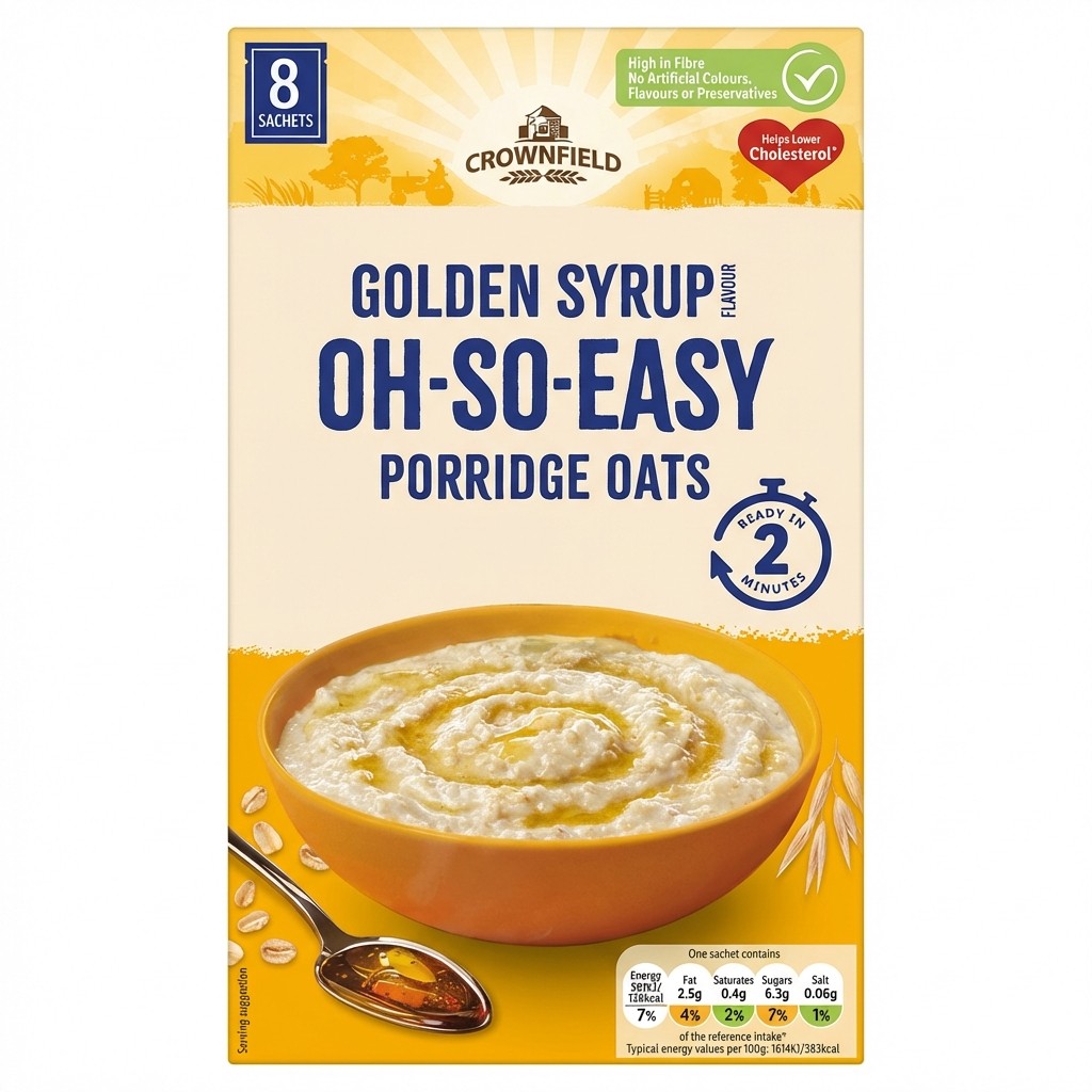 Crownfield Golden Syrup Oh-So-Easy Porridge Oats 288g