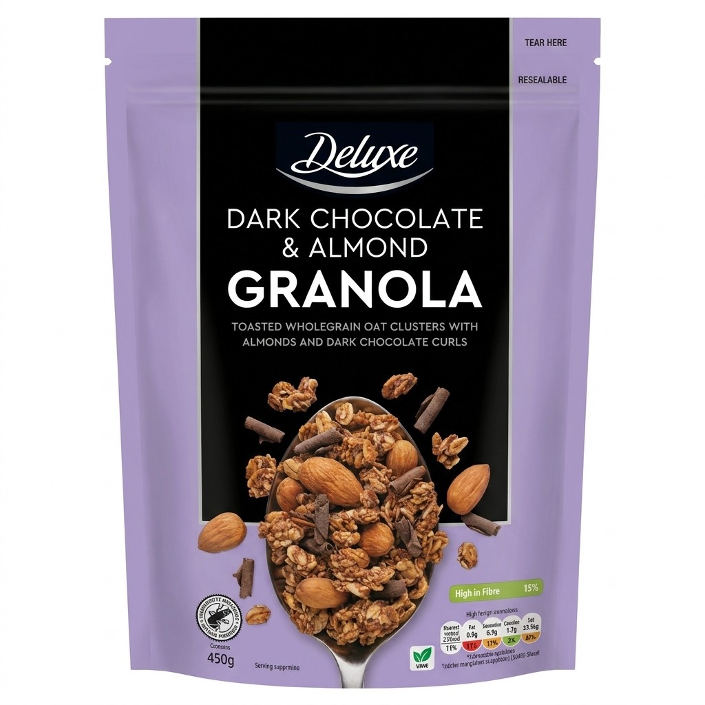 Deluxe Dark Chocolate & Almond Granola 450g