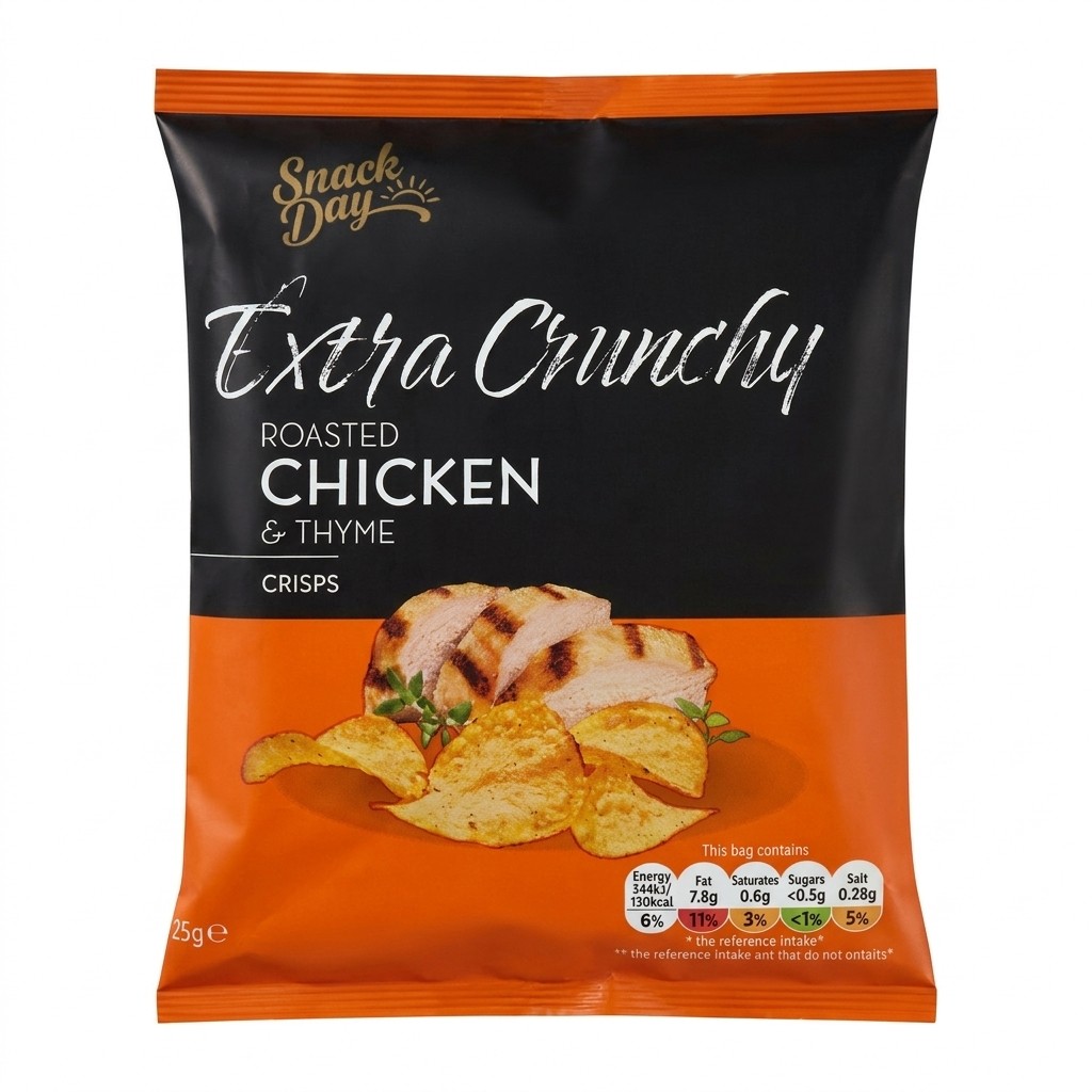Snack Day Extra Crunchy Roasted Chicken & Thyme Crisps 25g