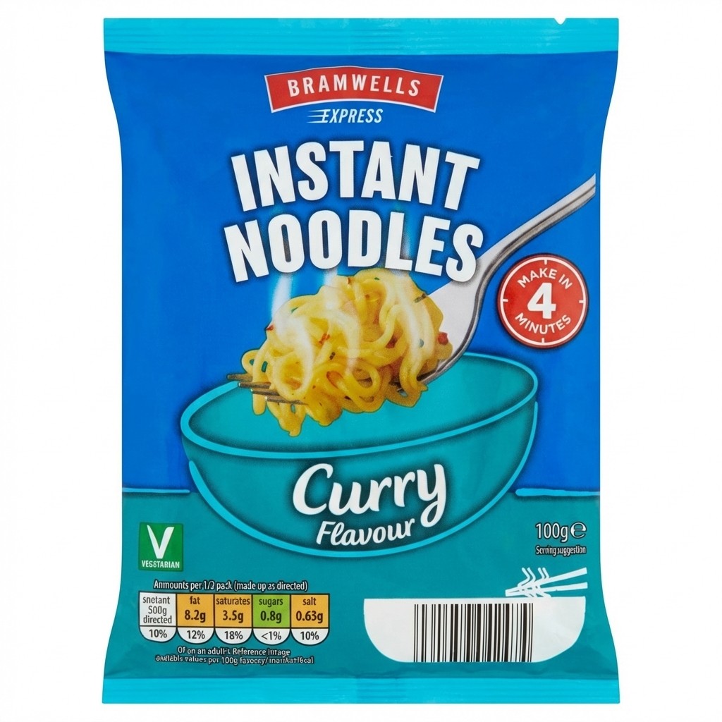 Bramwells Instant Noodles Curry Flavour 100g