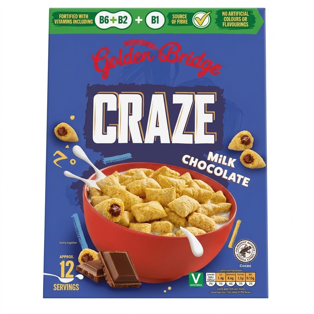 Golden Bridge Craze Milk Chocolate 375g