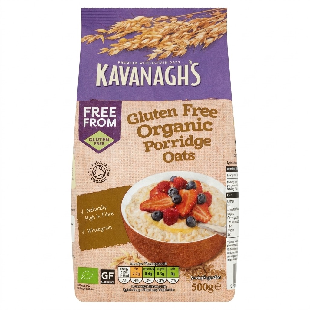 Kavanagh's Gluten Free Organic Porridge Oats 500g
