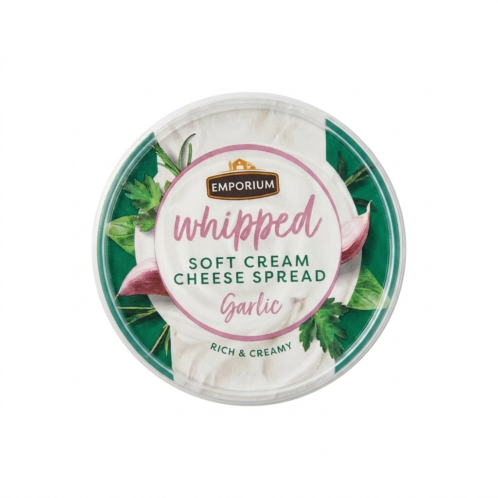 Emporium Whipped Soft Cream Cheese Spread Garlic & Herbs 150g