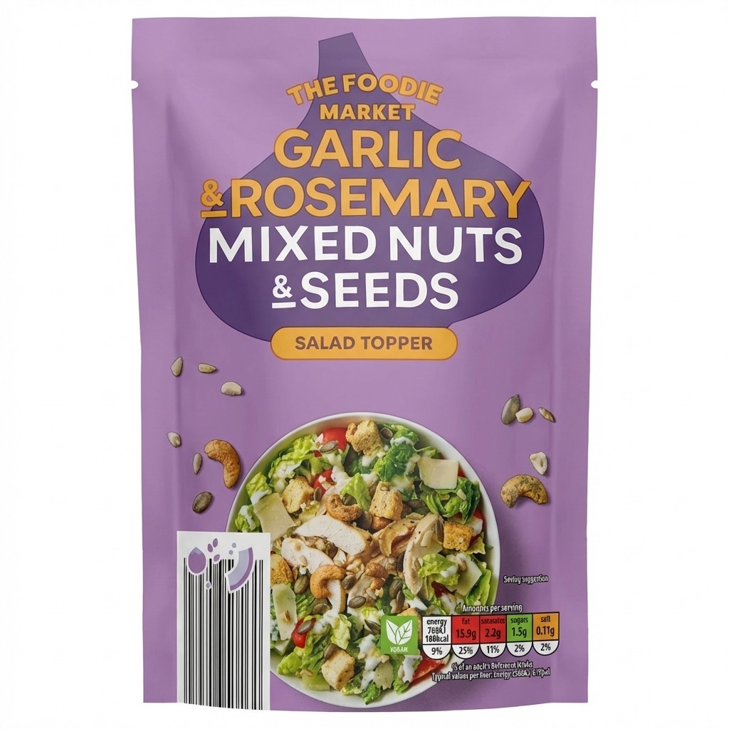 The Foodie Market Garlic & Rosemary Mixed Nuts & Seeds 175g