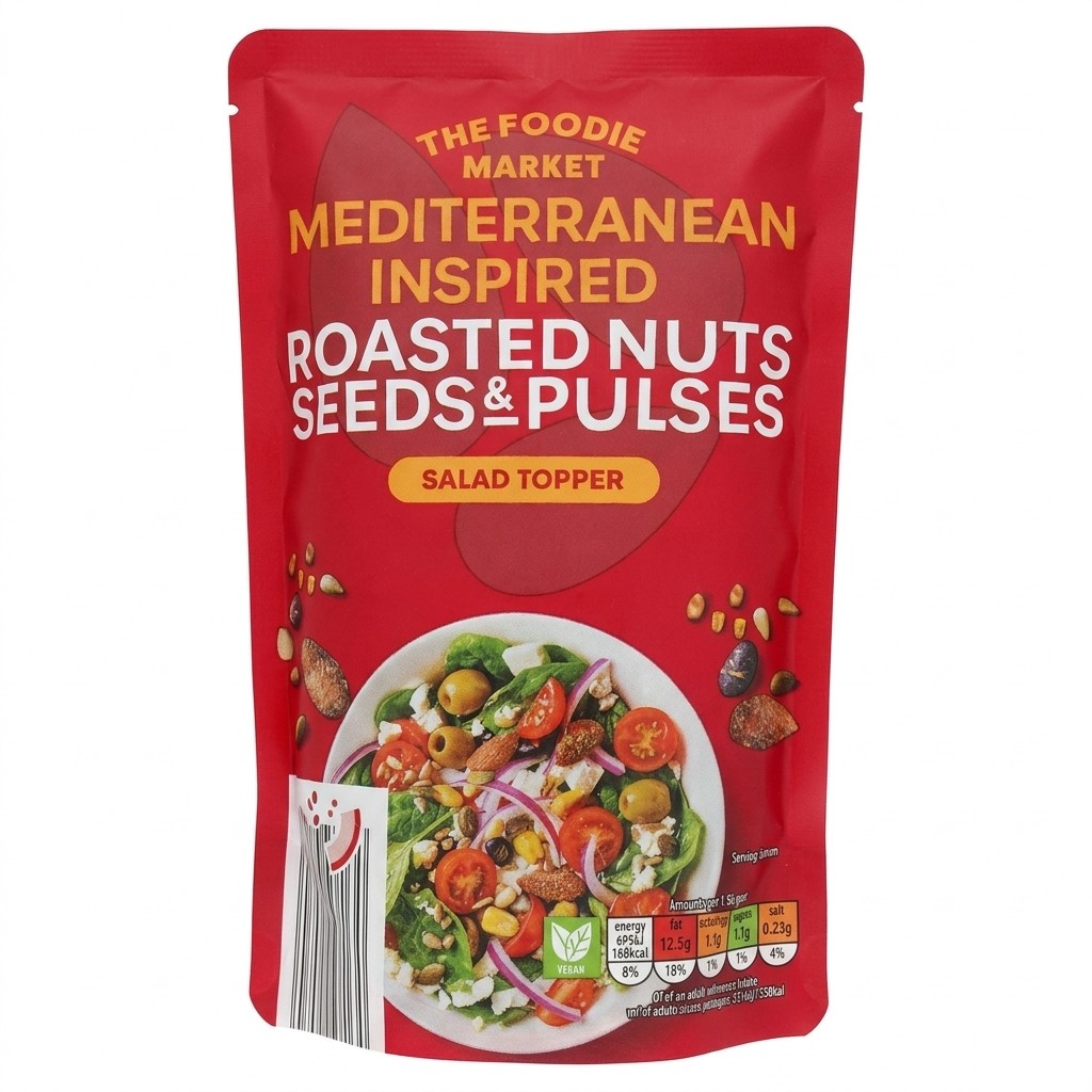 The Foodie Market Mediterranean Inspired Roasted Nuts Seeds & Pulses 175g