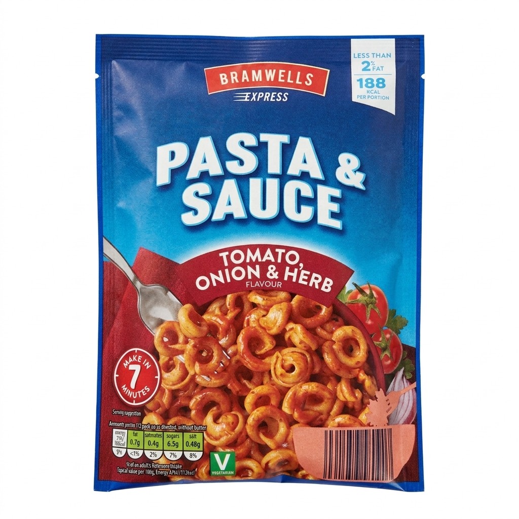 Bramwells Express Pasta & Sauce Tomato, Onion & Herb 110g