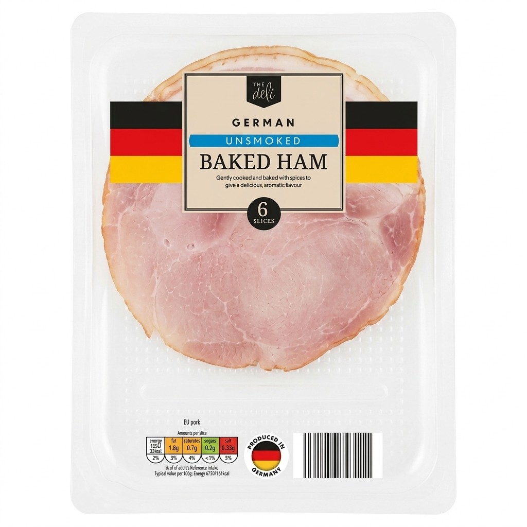 The Deli German Unsmoked Baked Ham 120g