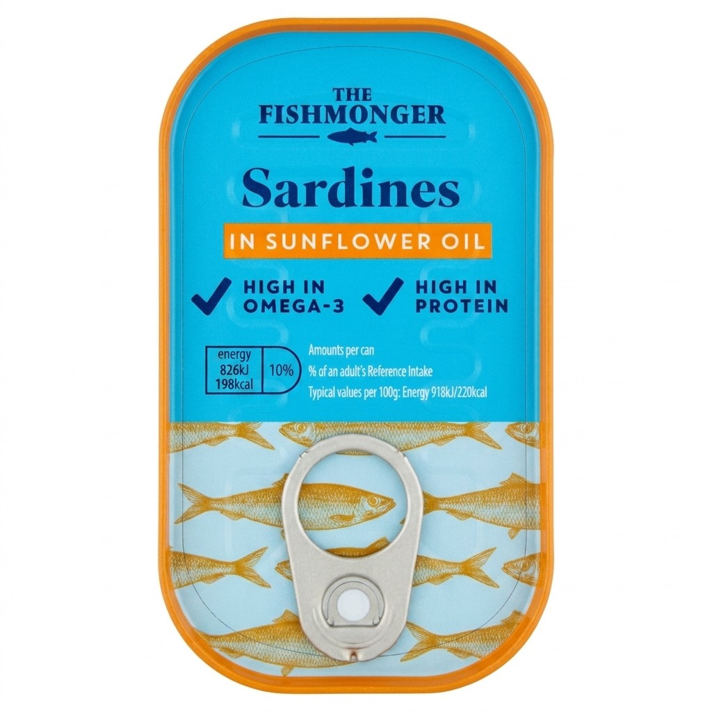 The Fishmonger Sardines in Sunflower Oil 120g