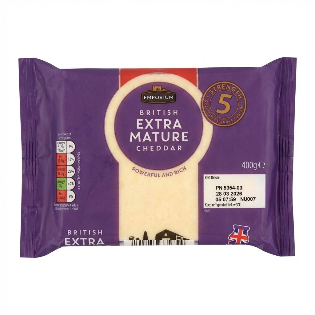 Emporium British Extra Mature Cheddar 400g