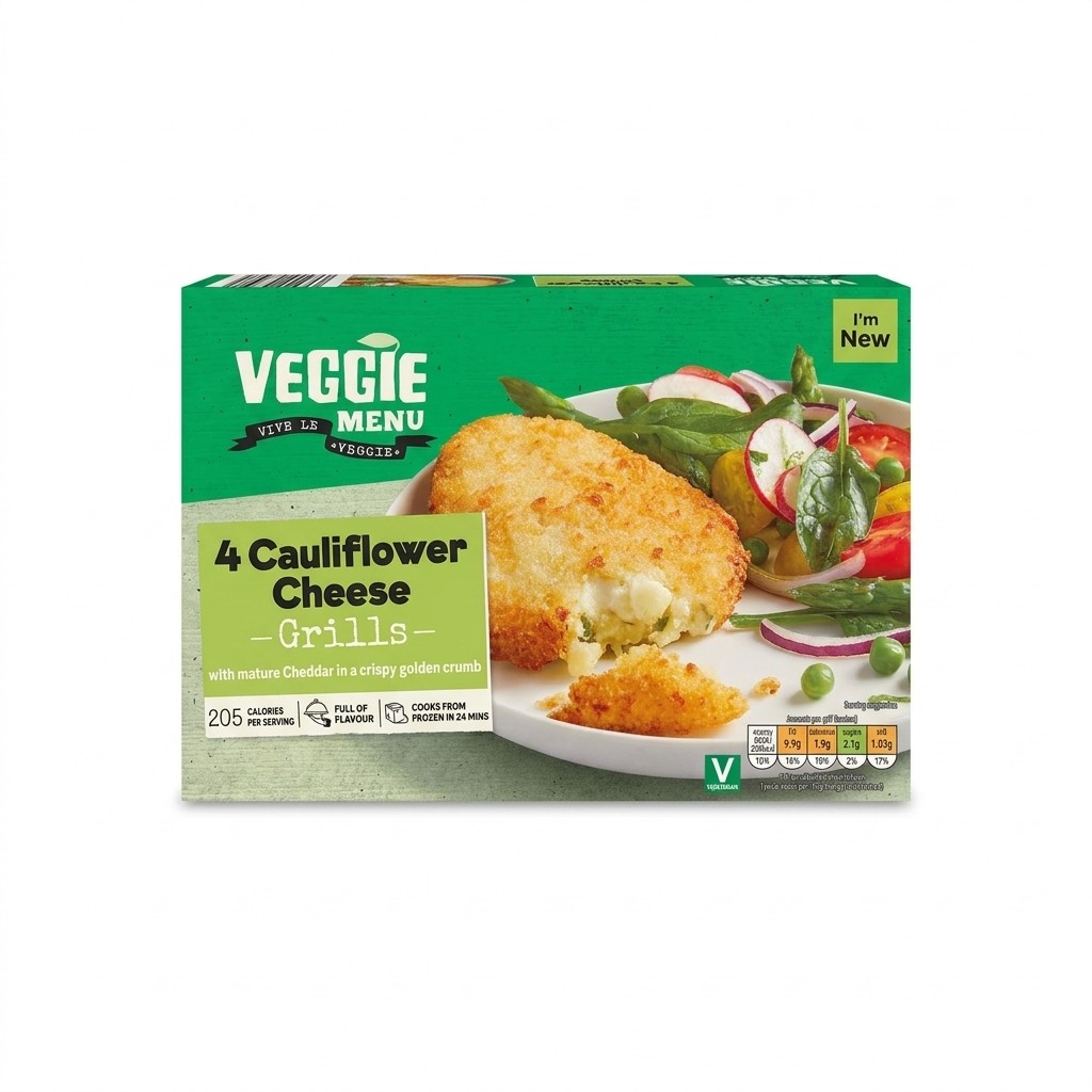 Veggie Menu Cauliflower Cheese Grills 397g